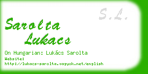 sarolta lukacs business card