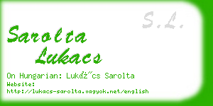 sarolta lukacs business card